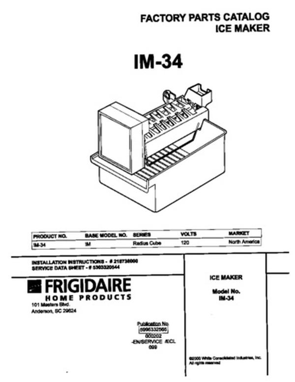 Picture of Frigidaire IM34 Refrigerator Ice Maker Kit