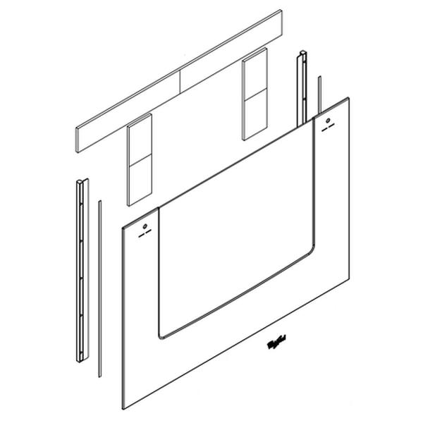 Picture of Whirlpool W11600199 Whirlpool Door Glass