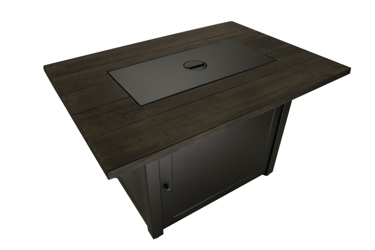 Endless Summer Marc Outdoor Rectangular Steel Frame LP Gas Fire Pit in Black | Camping World