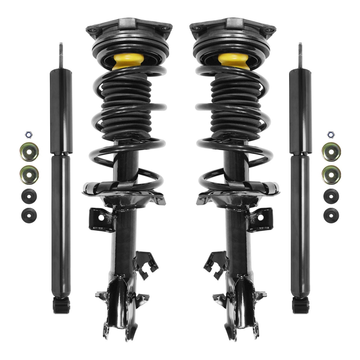 4-11353-255700-001 Front & Rear Complete Strut Assembly Shock Kit for 2007-2012 Nissan Versa
