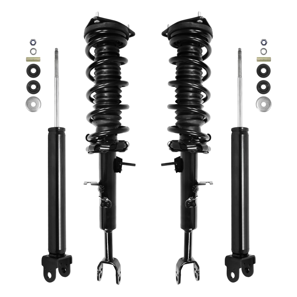 4-11393-255110-001 Front & Rear Complete Strut Assembly Shock Kit for 2003-2005 Infiniti G35 Coupe
