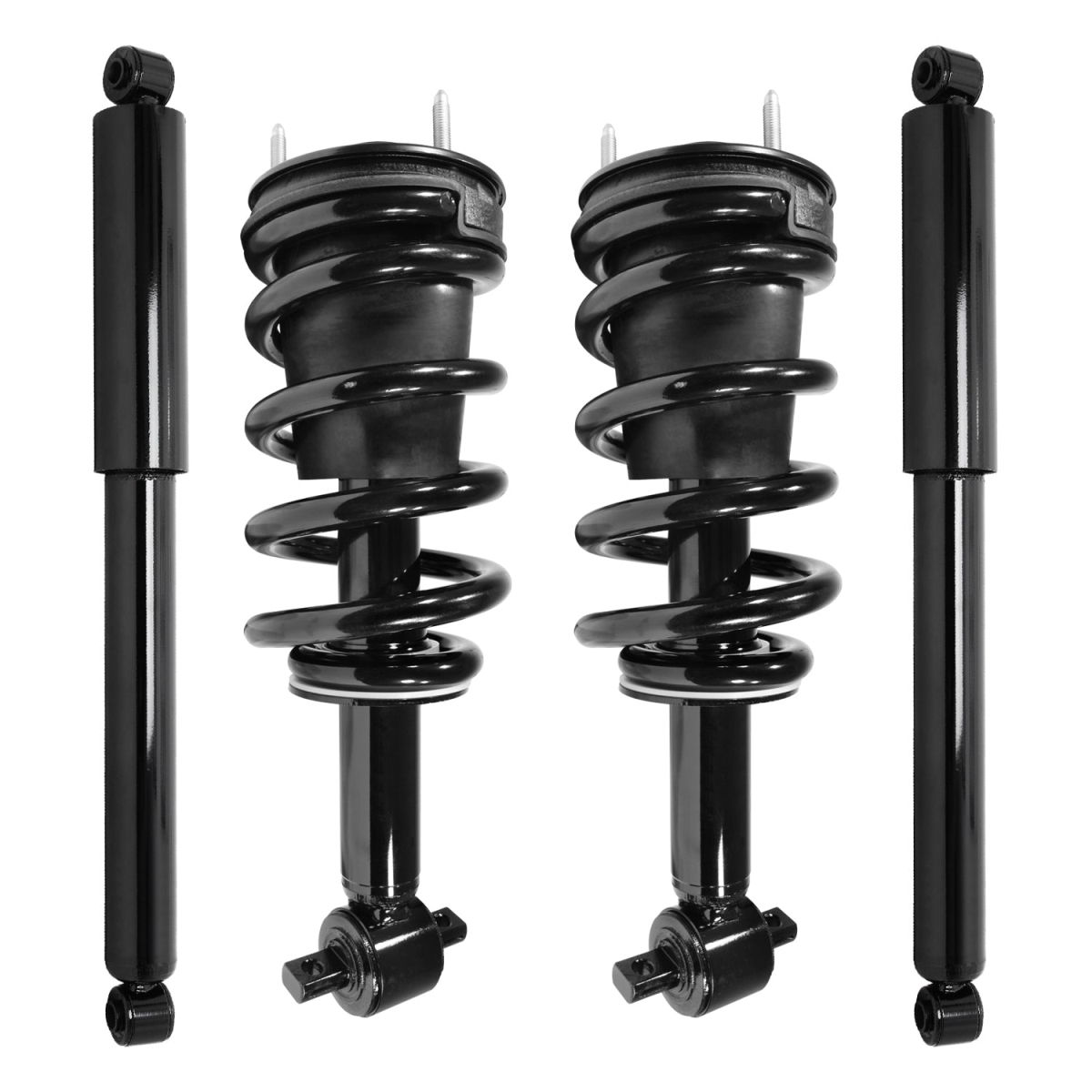 4-11580-251500-001 Front & Rear Complete Strut Assembly Shock Kit for 2007-2013 Chevrolet Silverado