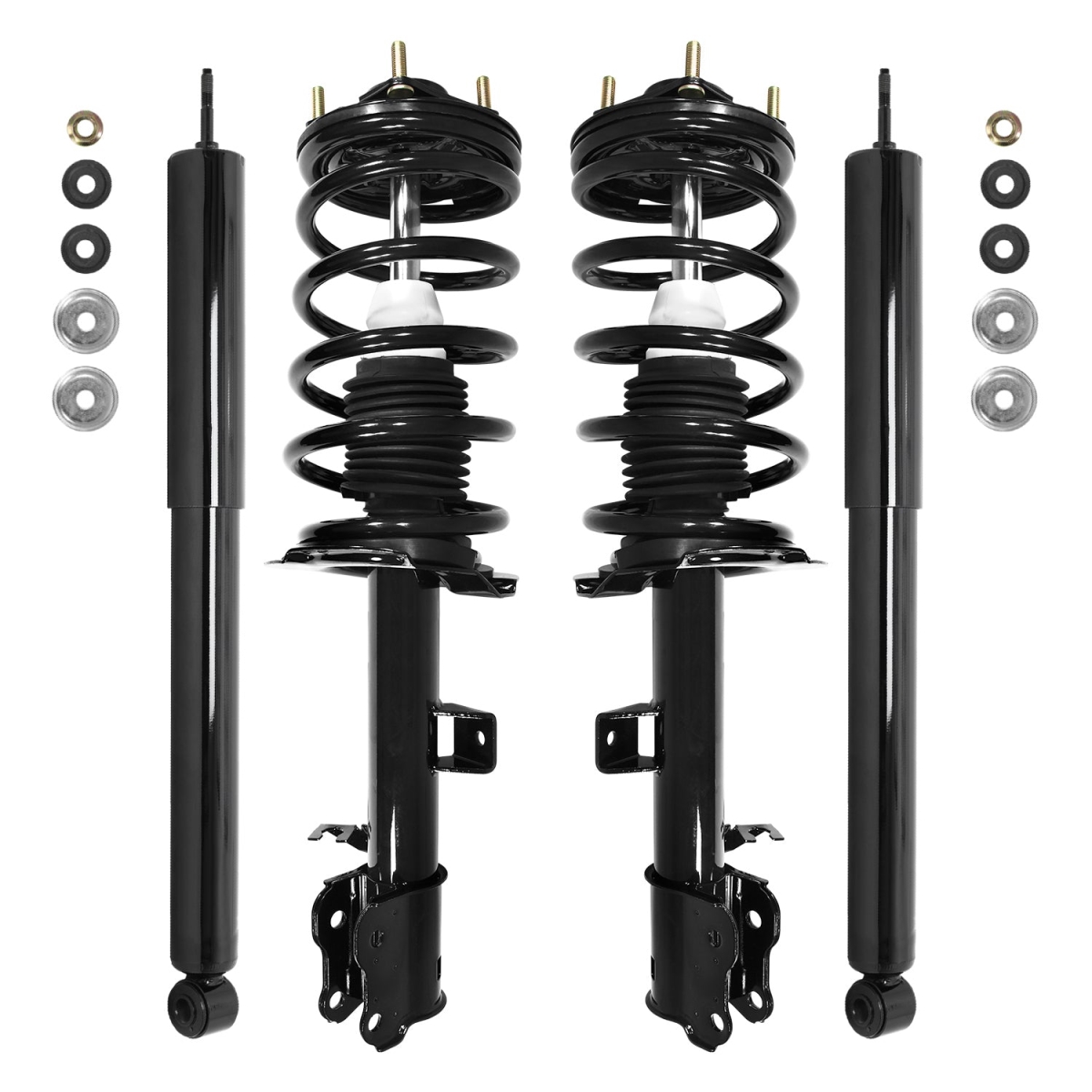 4-11621-252010-001 Front & Rear Complete Strut Assembly Shock Kit for 2001-2007 Ford Escape