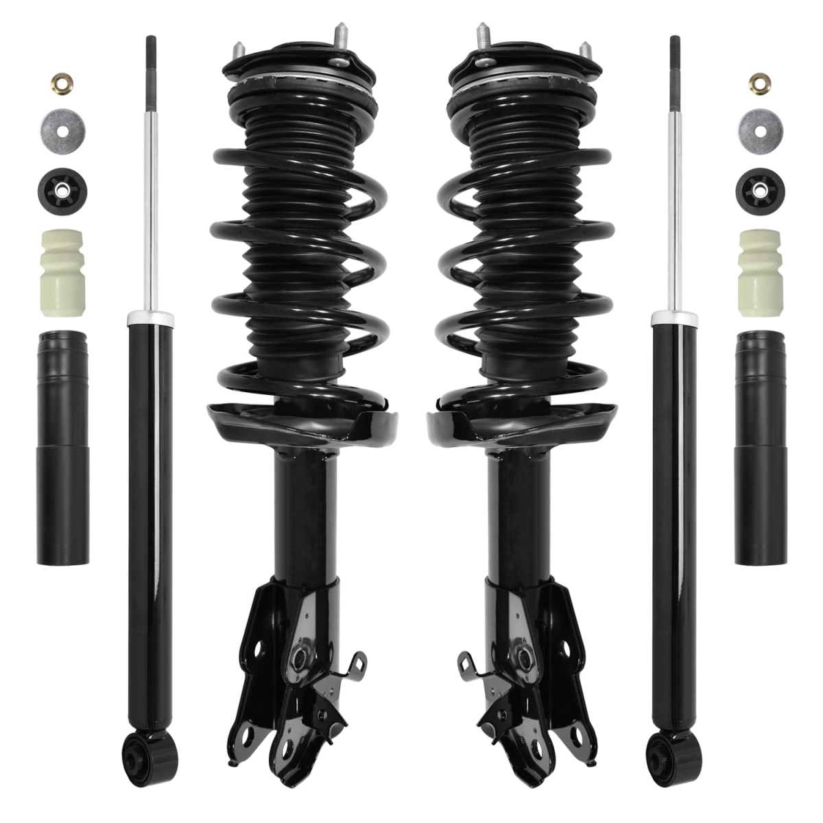 4-11815-253040-001 Front & Rear Complete Strut Assembly Shock Kit for 2006-2011 Honda Civic