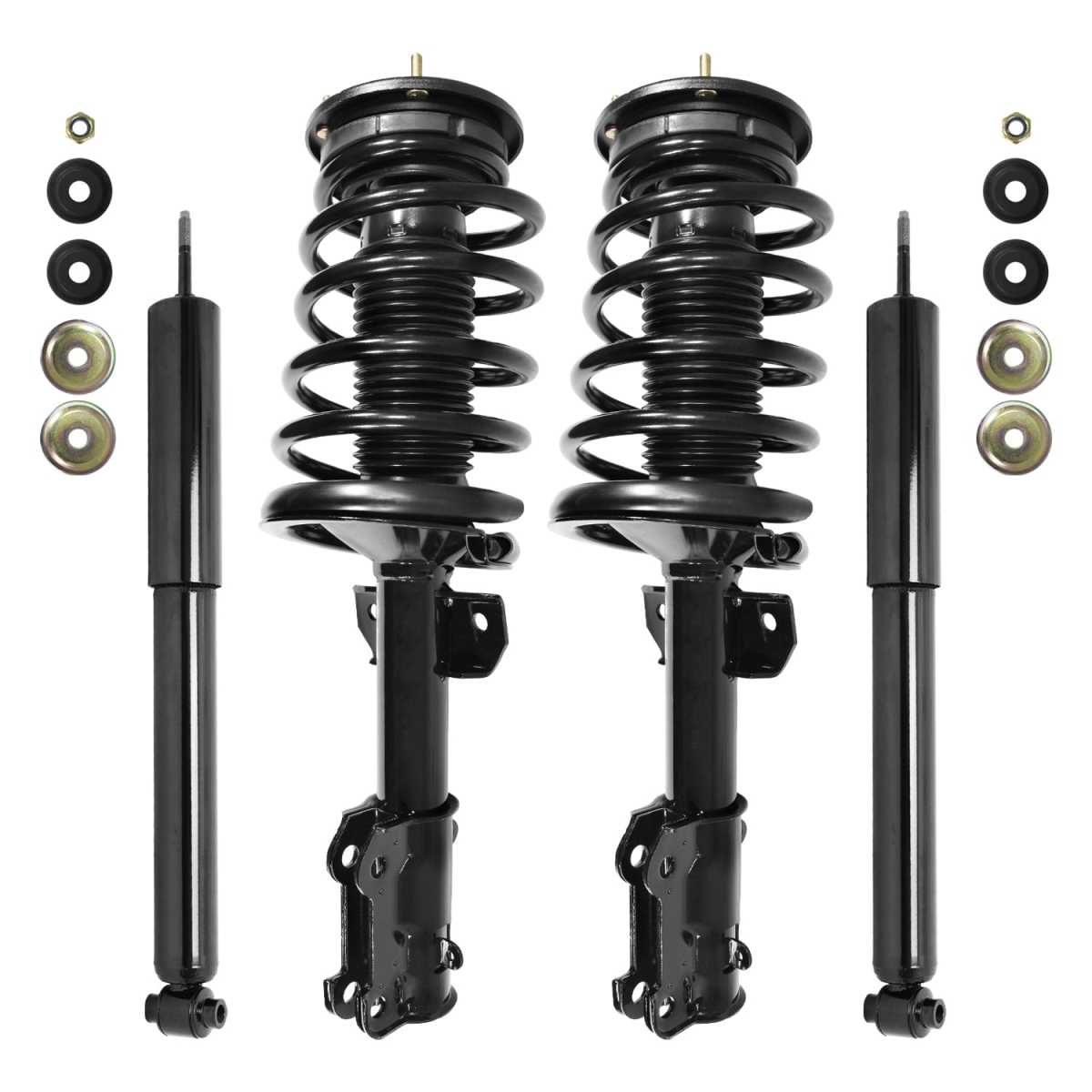 4-11950-252400-001 Front & Rear Complete Strut Assembly Shock Kit for 2005-2010 Ford Mustang