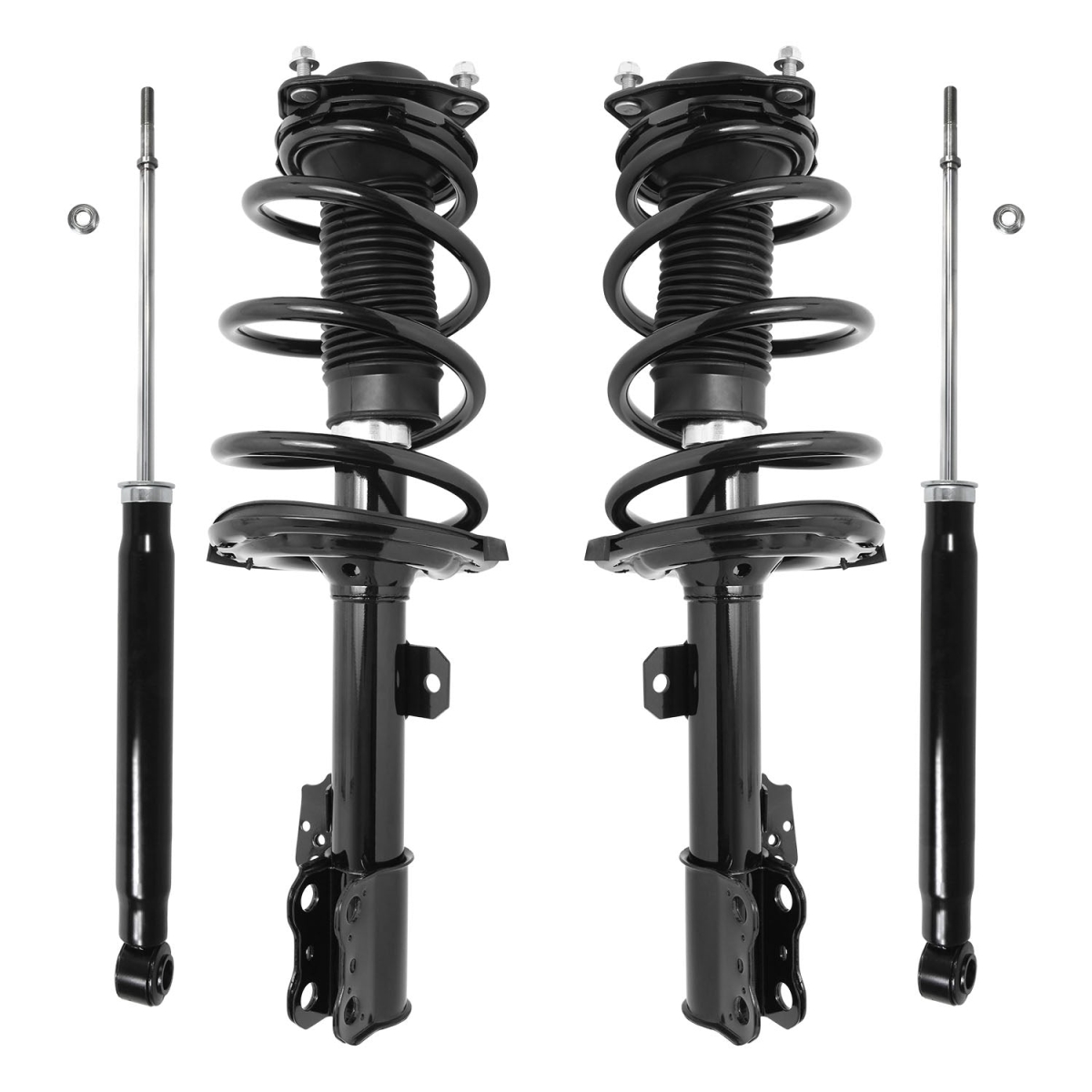 4-11385-254040-001 Front & Rear Complete Strut Assembly Shock Kit for 2011-2014 Toyota Sienna FWD