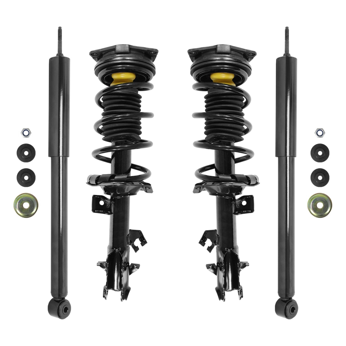 4-11353-255070-001 Front & Rear Complete Strut Assembly Shock Kit for 2009-2014 Nissan Cube