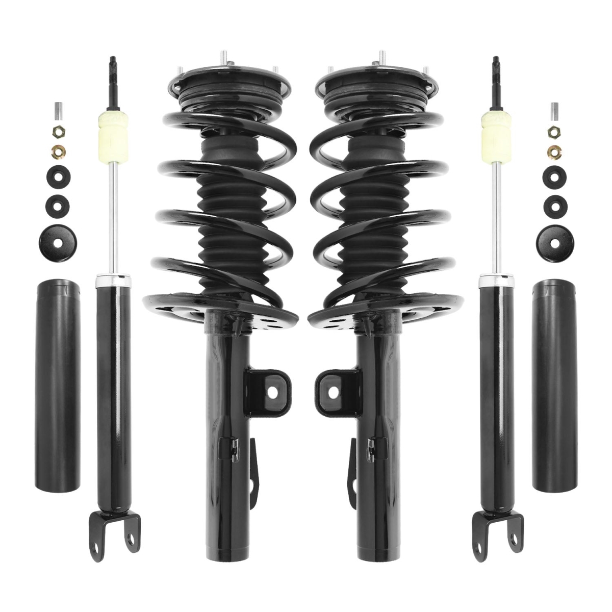 4-11545-252130-001 Front & Rear Complete Strut Assembly Shock Kit for 2010-2012 Ford Taurus