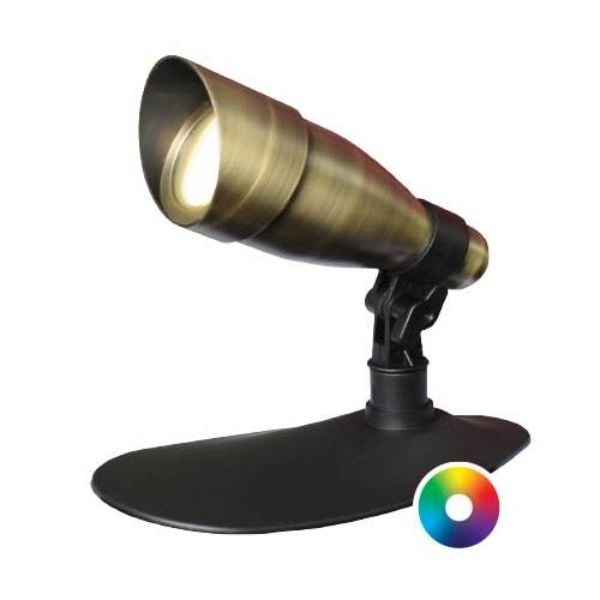 9W Anjon LED Color-Changing Brass Spotlight