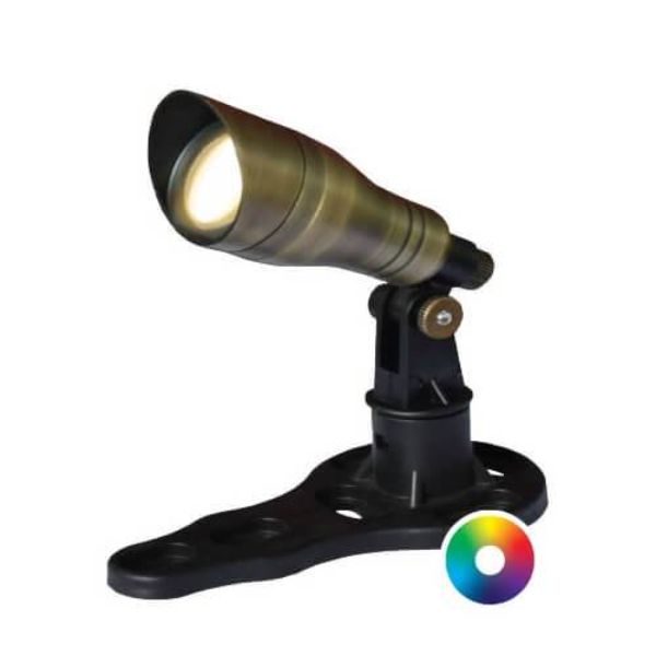 3W Anjon LED Color-Changing Brass Spotlight