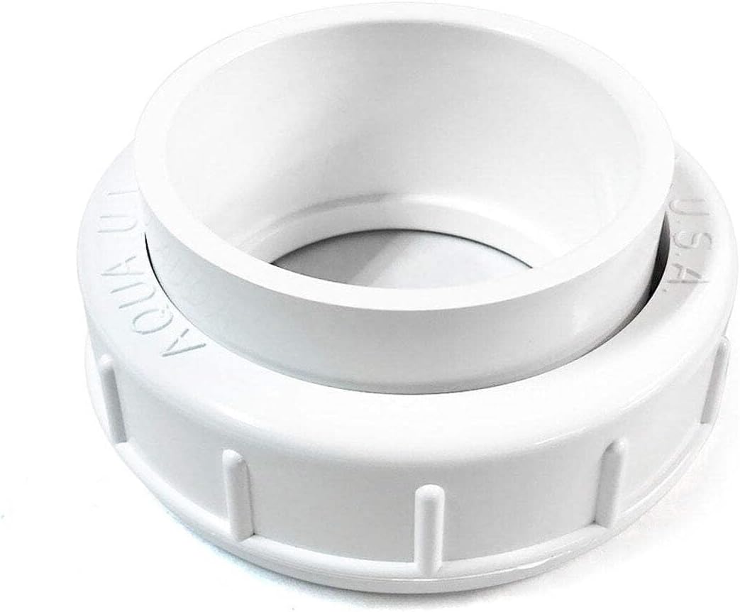 A40265 2 in. Union Half No Thread with O-Ring & Union Ring - White
