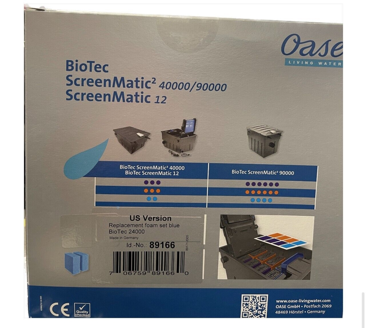 Biotec 24000 Foam Filter, Blue