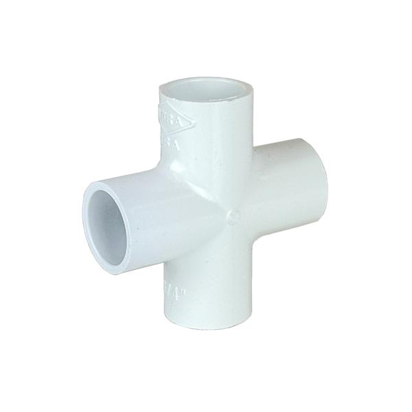 420-010 1 in. Schedule 40 PVC Cross Fitting - Slip