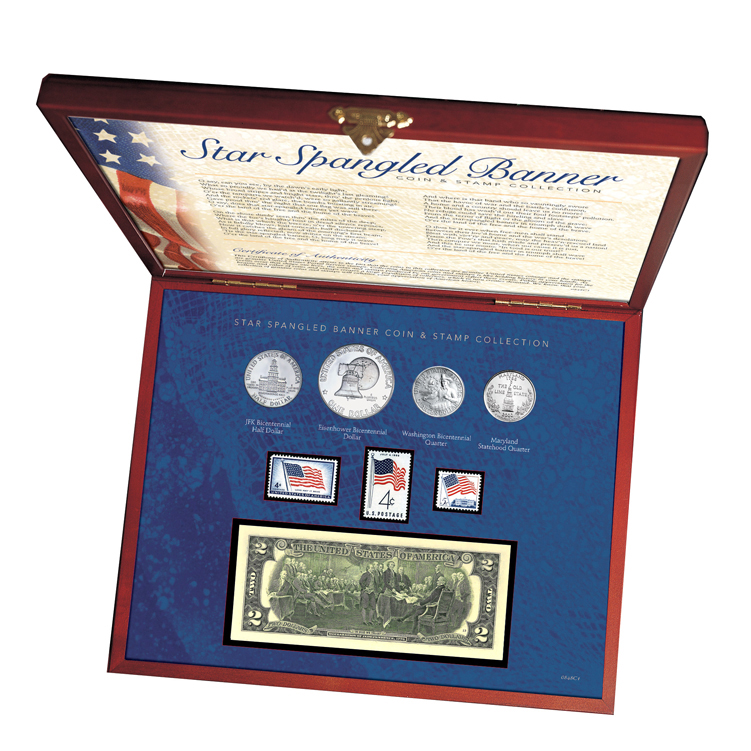 Picture of American Coin Treasures 849 Star Spangled Coin & Stamp Box Set