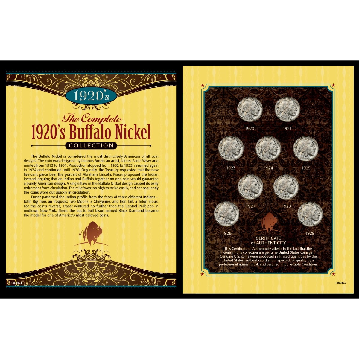 Picture of American Coin Treasures 13604 Complete 1920s Buffalo Nickel Collection