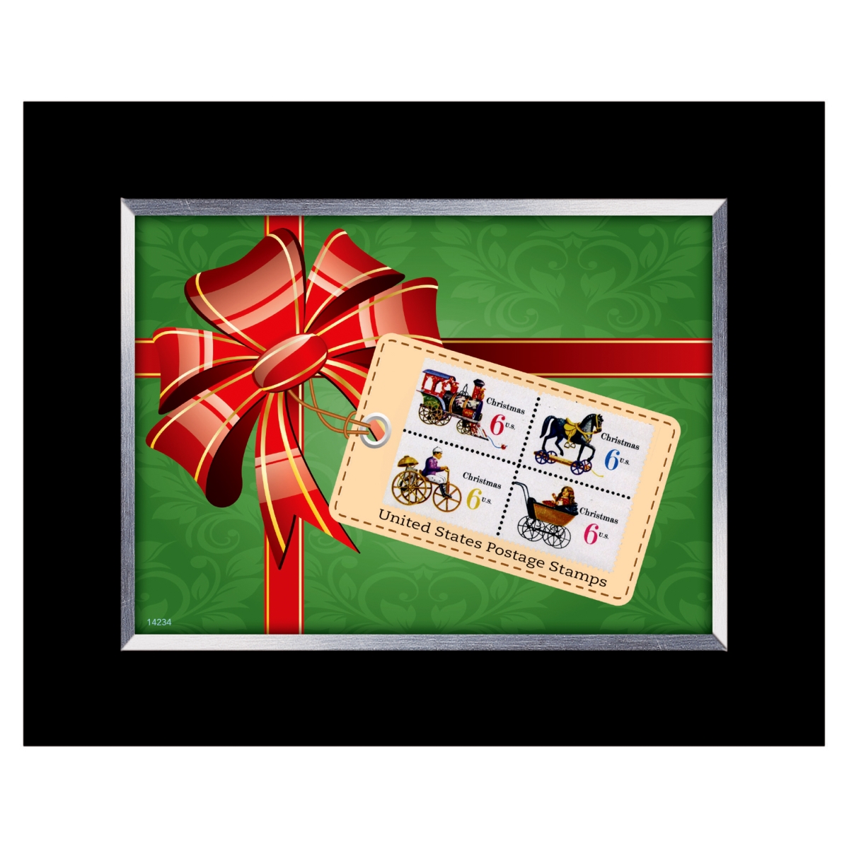 Picture of American Coin Treasures 14234 Christmas Toy United States Stamp Collection Framed