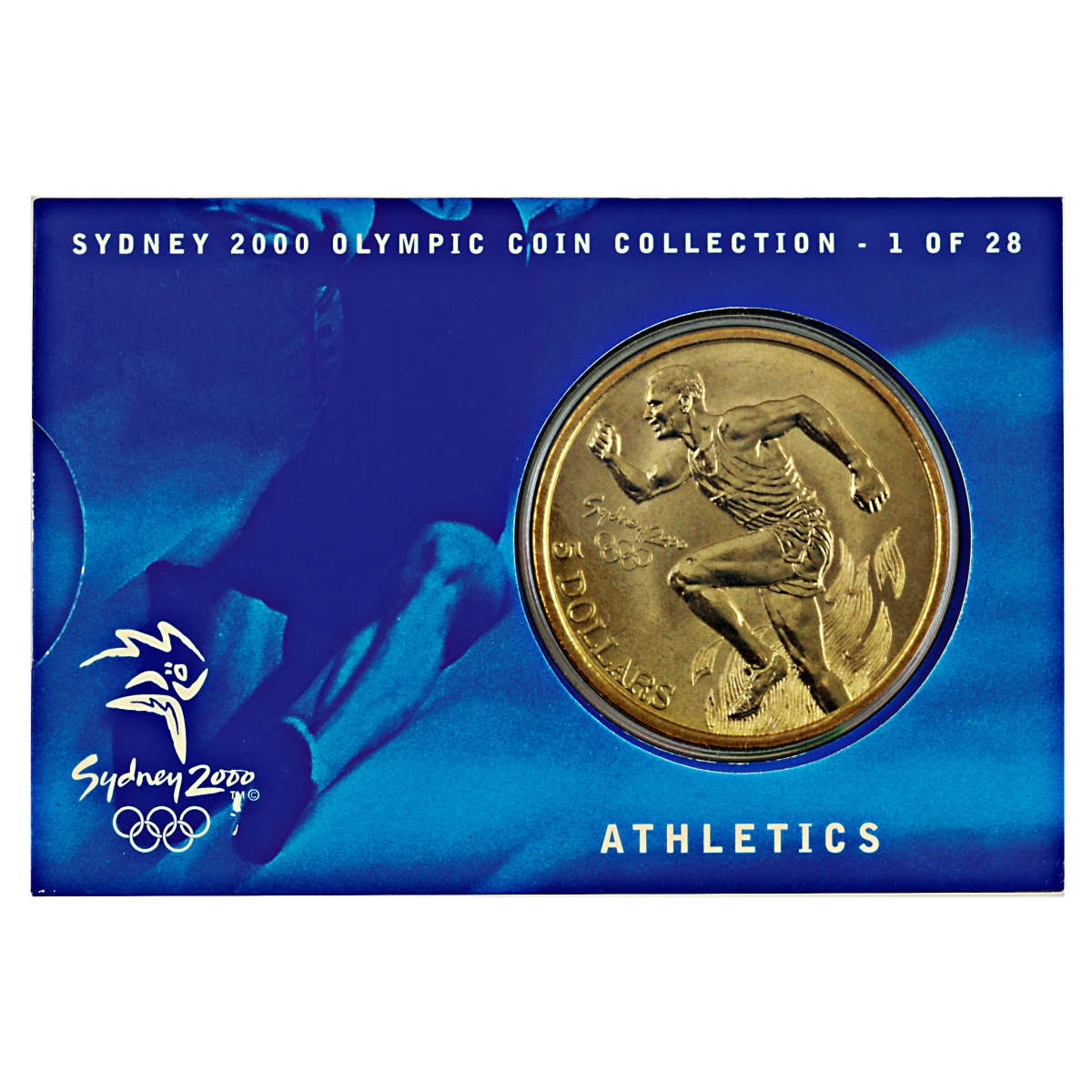 Picture of American Coin Treasures 15198 2000 Sydney Olympics Australian Legal Tender Doullar 5 Bronze Coin In Original Packaging