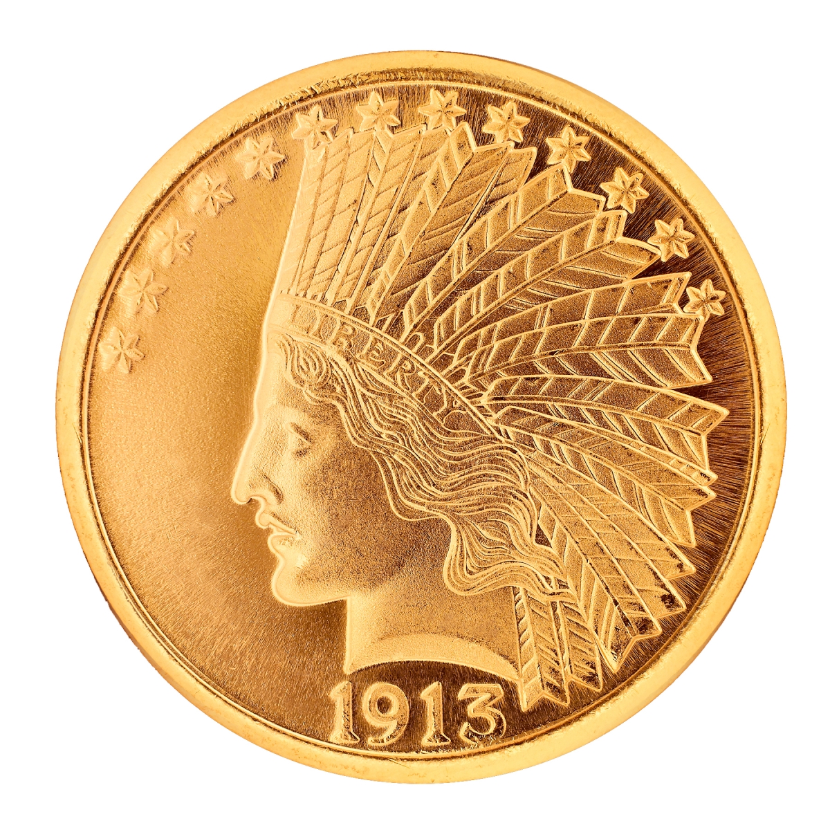 Picture of UPM Global 3542 Tribute to Americas Most Beautiful Coins - Dollar 10 Indian Head Gold Piece 1907-1933 Replica Coin