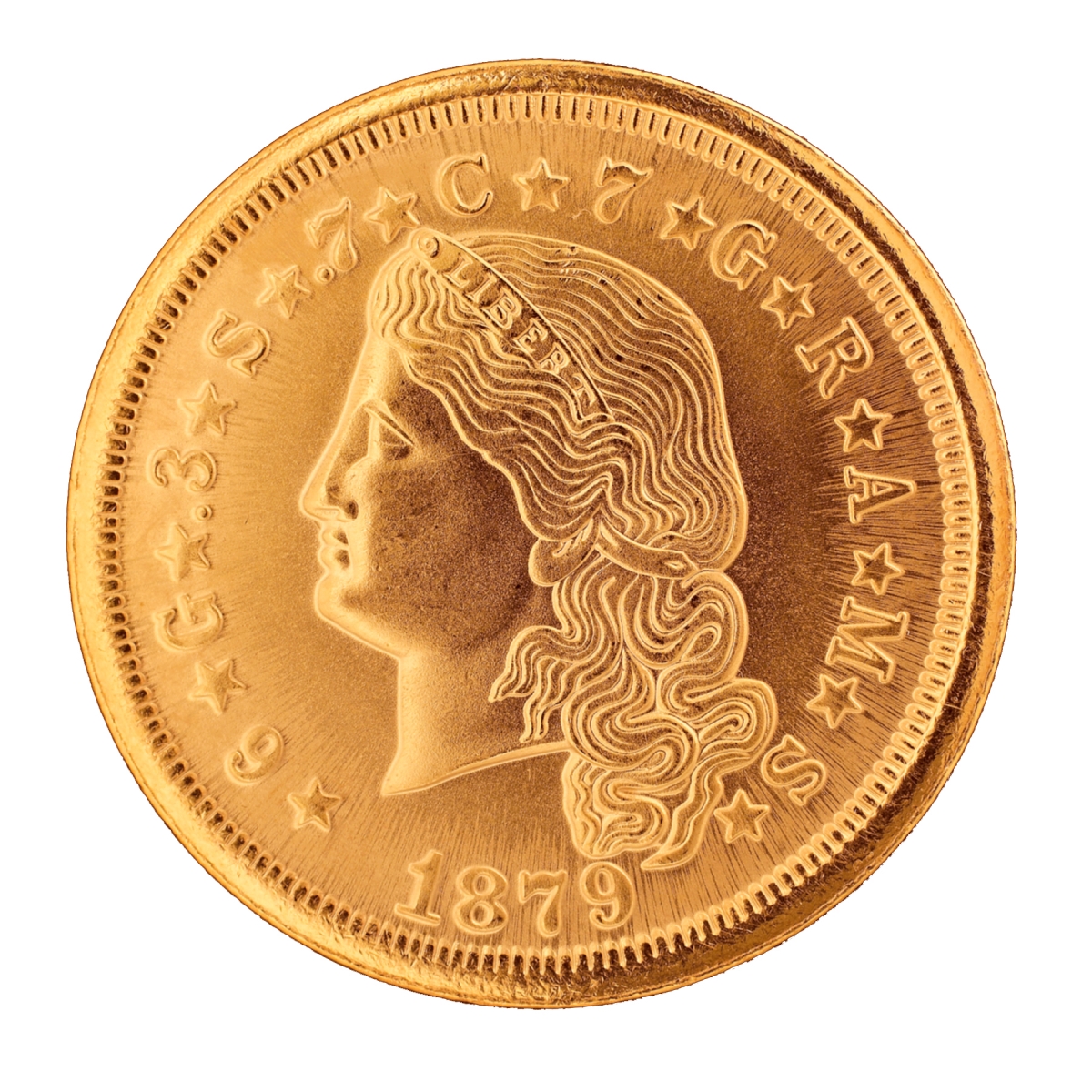 Picture of UPM Global 3544 Tribute to Americas Most Beautiful Coins - Flowing Hair Dollar 4 Gold Piece 1879-1880 Replica Coin