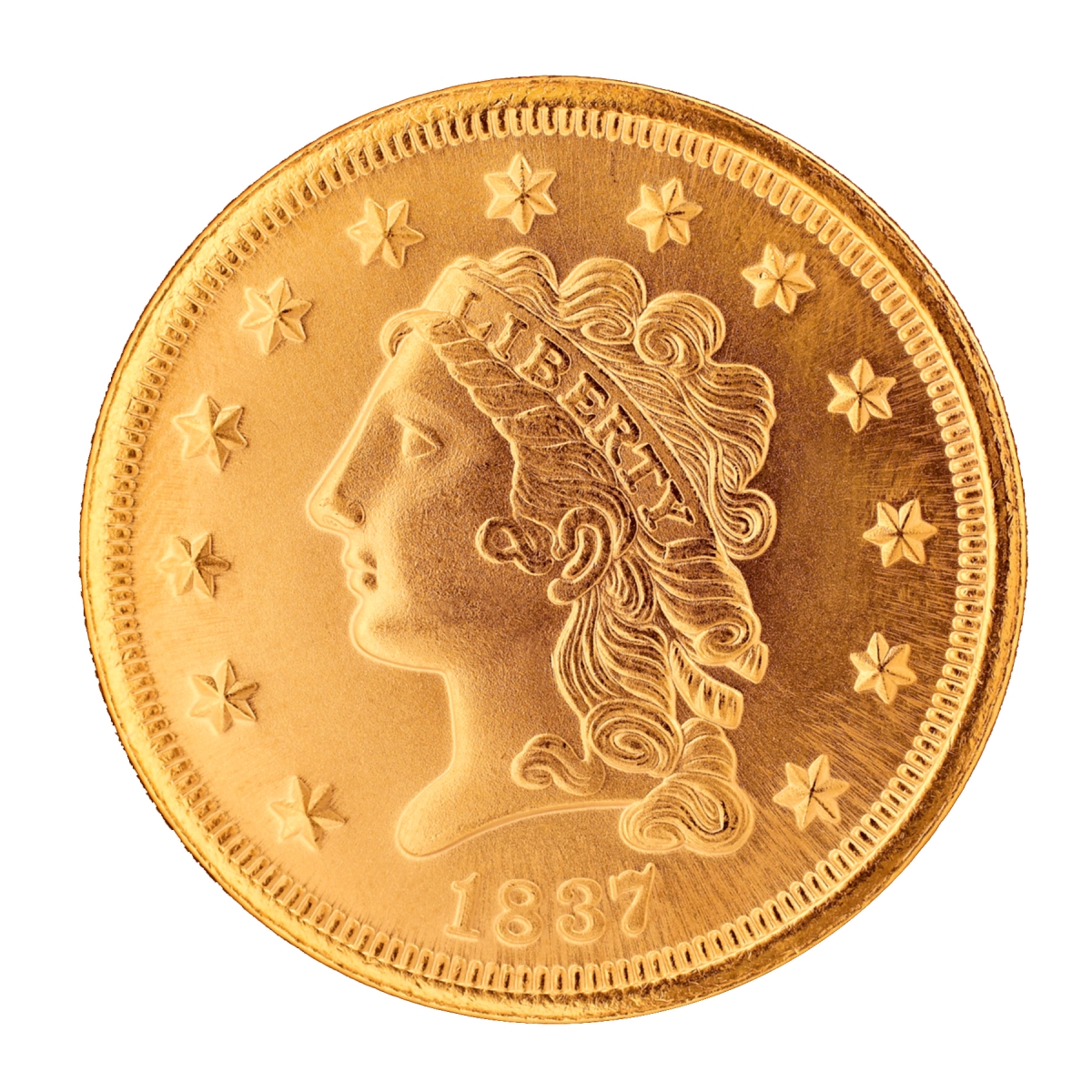 Picture of UPM Global 3545 Tribute to Americas Most Beautiful Coins - Classic Head Dollar 2.50 Gold Piece 1834-1839 Replica Coin