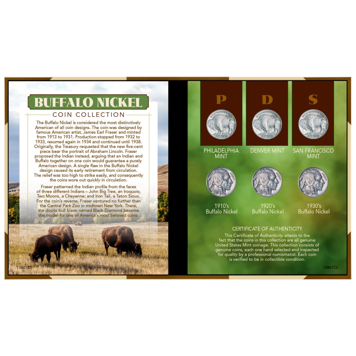 Picture of UPM Global 13861 Buffalo Nickel Coin Set
