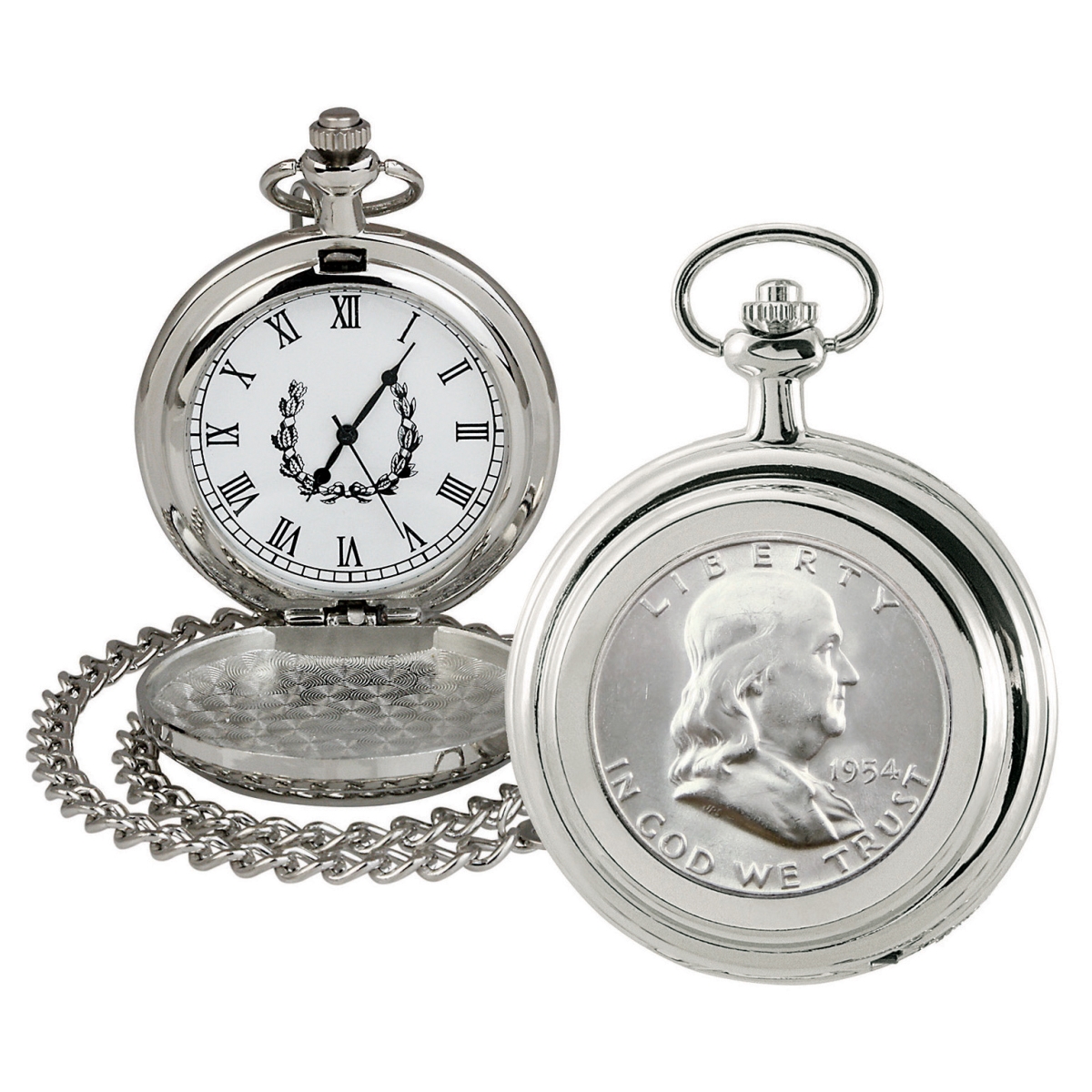 Picture of UPM Global 13159 Silver Franklin Half Dollar Coin Pocket Watch