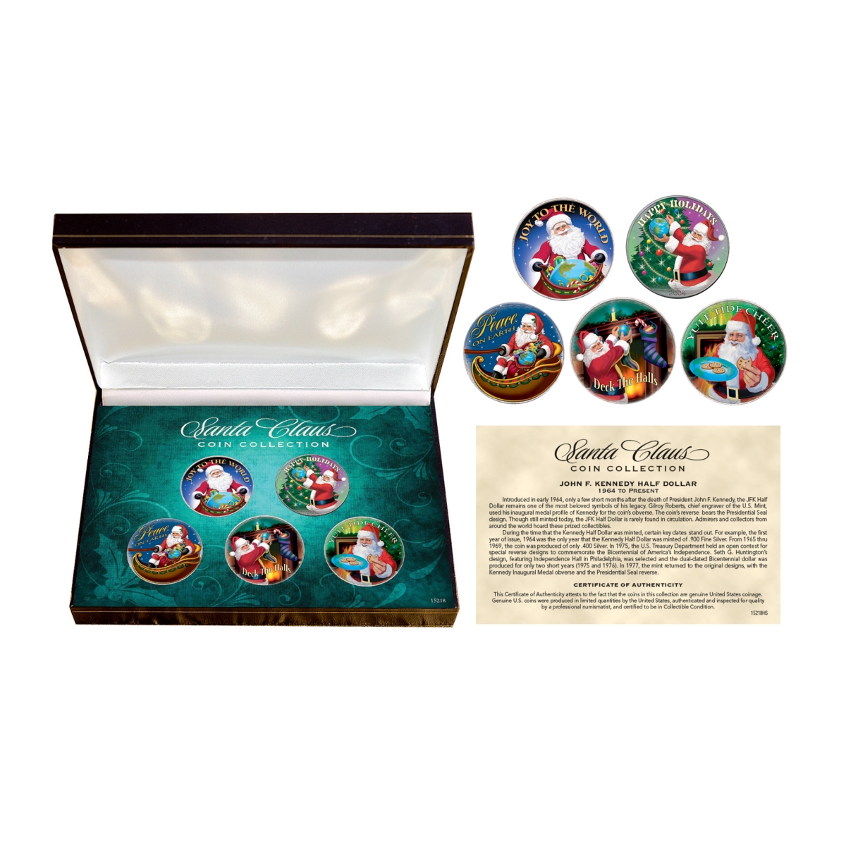 Picture of UPM Global 15218 Santa Claus JFK Half Dollar Coin Box Set