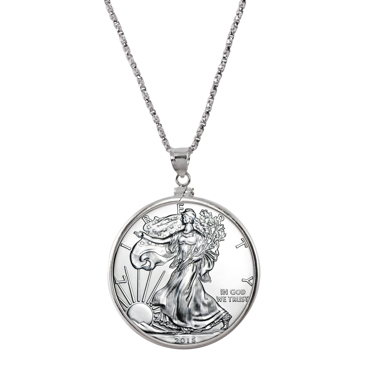 15631 Sterling Silver Pendant with Silver American Eagle Coin -  UPM Global
