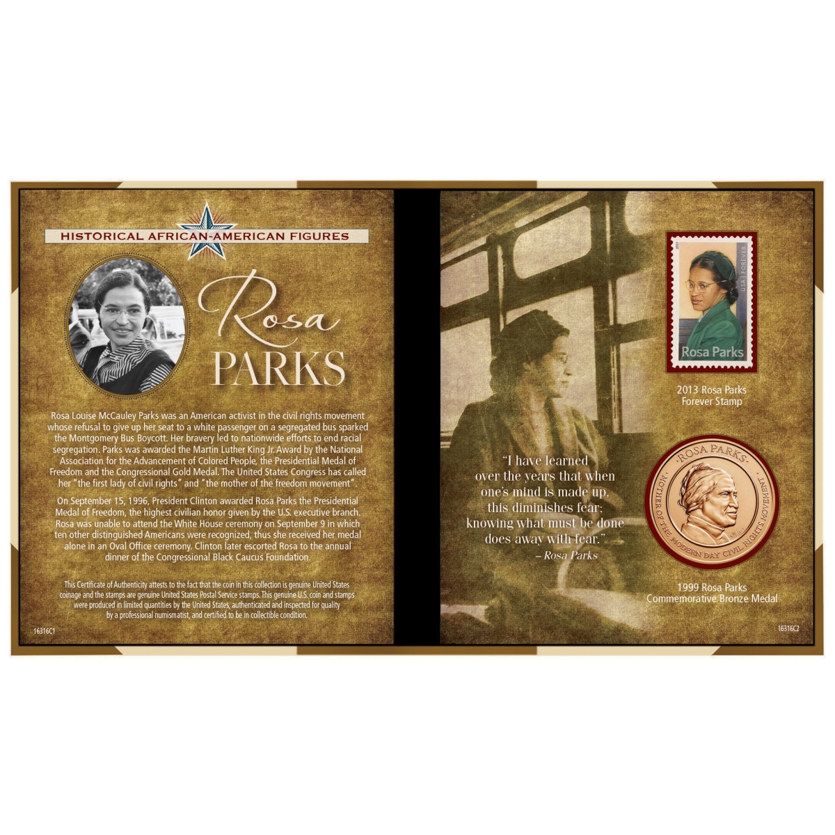 Picture of American Coin Treasures 16316 Black History Rosa Parks Set
