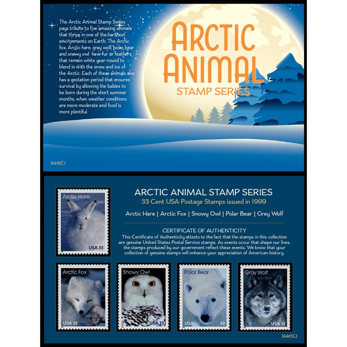 Picture of American Coin Treasures 16445 Arctic Animal United States Postage Stamp Series
