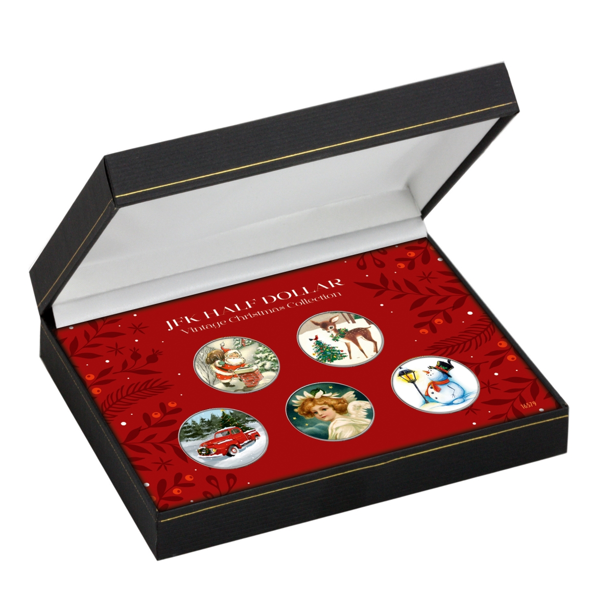 Picture of American Coin Treasures 16579 JFK Half Dollar Vintage Christmas Coin Box Set