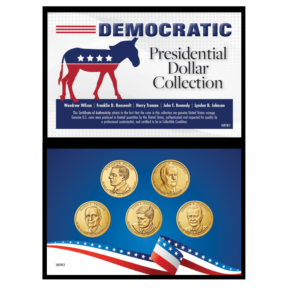 Picture of American Coin Treasures 16974 Democratic Presidential Dollar