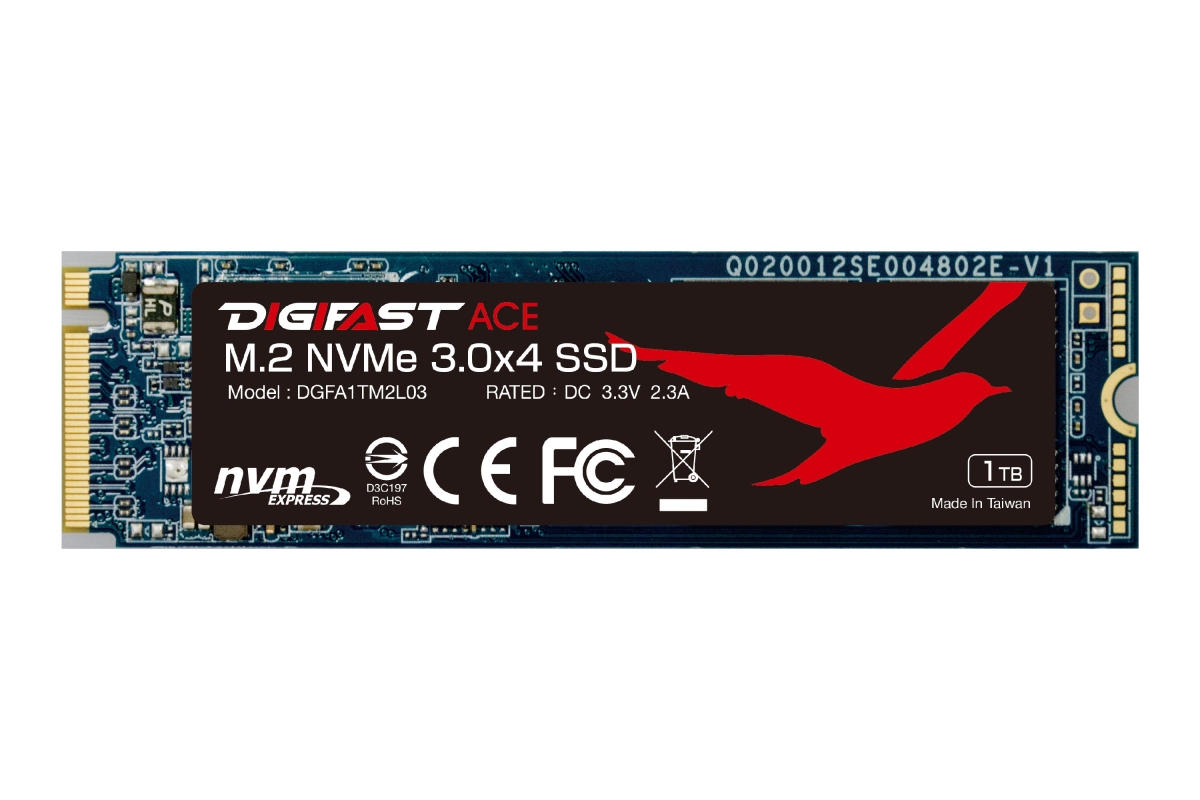 Picture of Digifast DGFA1TM2L03 Ace 1TB Gen3x4 PCIe M.2 2280 M.2 NVMe Solid State Drive