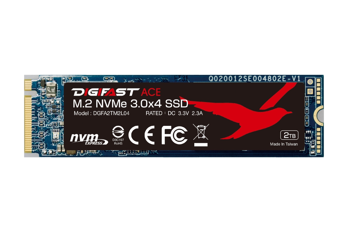 Picture of Digifast DGFA2TM2L04 Ace 2TB Gen3x4 PCIe M.2 2280 M.2 NVMe Solid State Drive