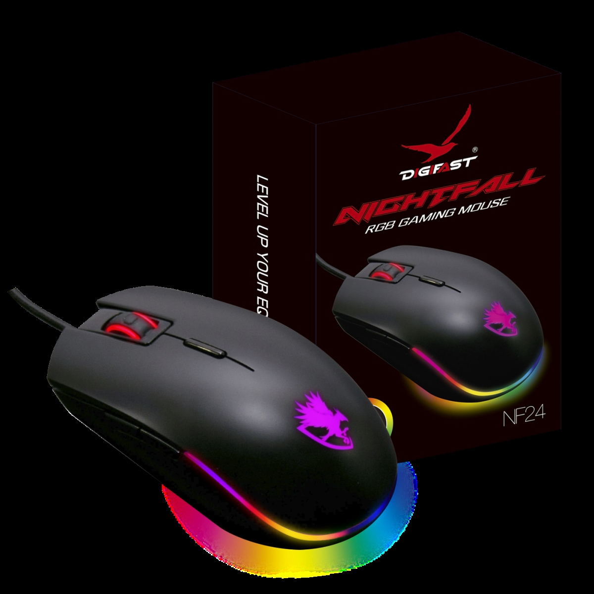 Picture of Digifast NF24 RGB Gaming Mouse with Symmetrical Design