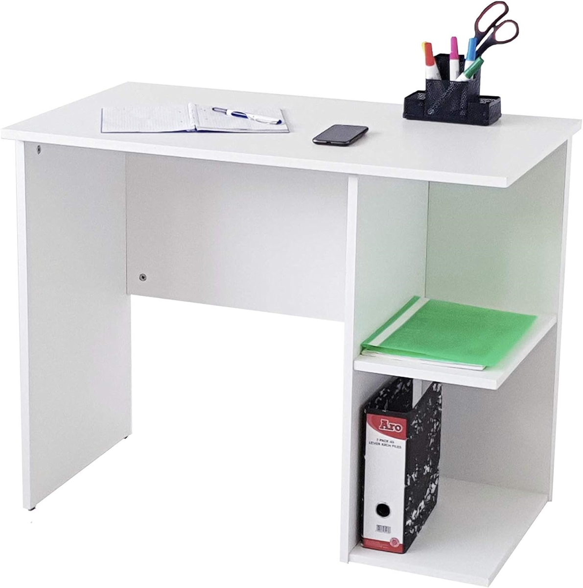 STUDYDESKWHT01 900 x 500 in. Melamine Study Desk, White