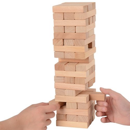 Wooden Tower Game Toy  10.5 in.