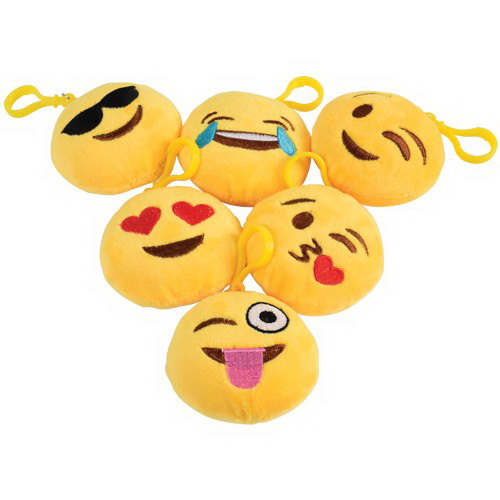 Picture of US Toy SB652 Emoji Clip Plush Toy - Pack of 12