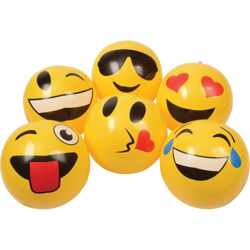 Picture of US Toy IN413 12 in. Emoticon Inflatable Balls - Pack of 12