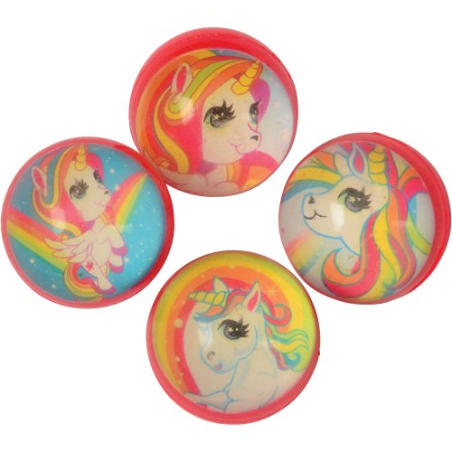 32 mm Unicorn Bounce Balls - Pack of 12
