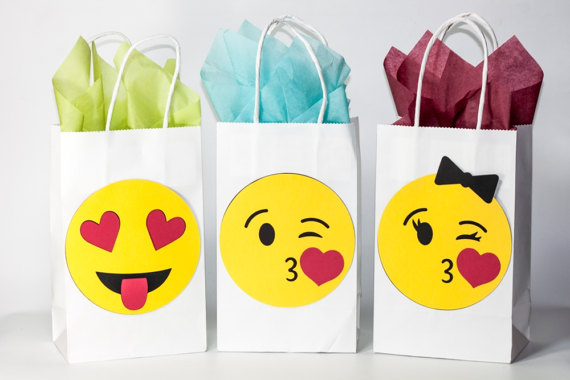 Emoji Paper Bags - Pack of 12