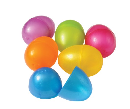 3.12 in. Plastic Eggs - 6 Piece