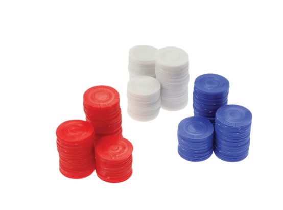 White Poker Chips - 100 Bag