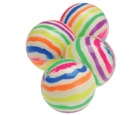 35 mm Rainbow Striped Bounce Balls