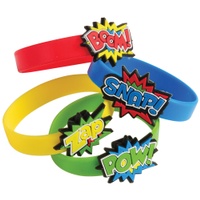 US Toy JA833 Superhero Rubber Bracelets