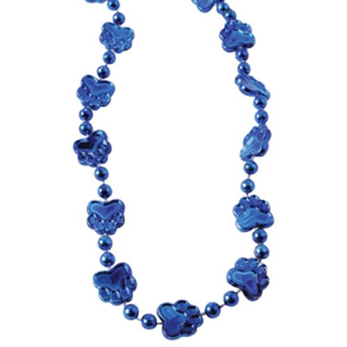 Picture of US Toy KD51-07 Metallic Paw Print Beads, Blue - Pack of 12