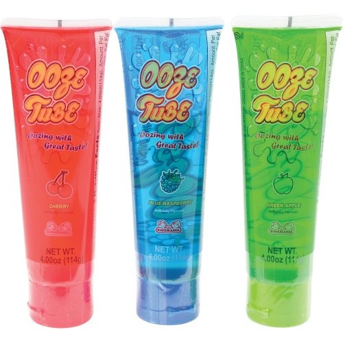 US Toy  4 oz Ooze Tube Toys  3 Assorted Tangy Flavors