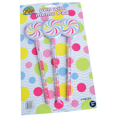 Picture of US Toy KA317 Pen with Candy Memo Pad for 3 Years Plus