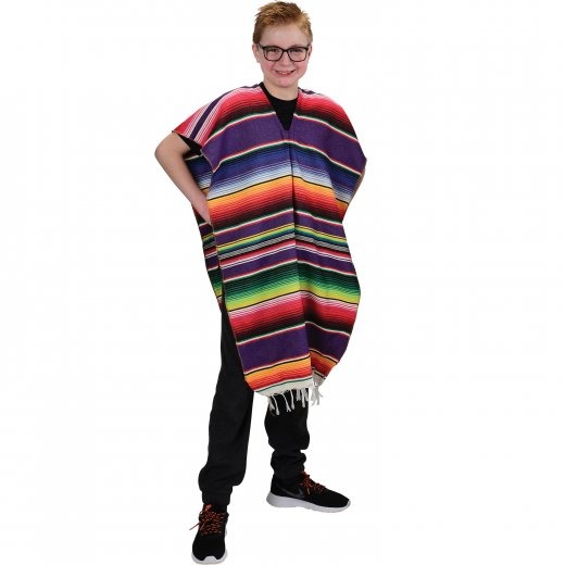 Colorful Economy Poncho - Adult Size