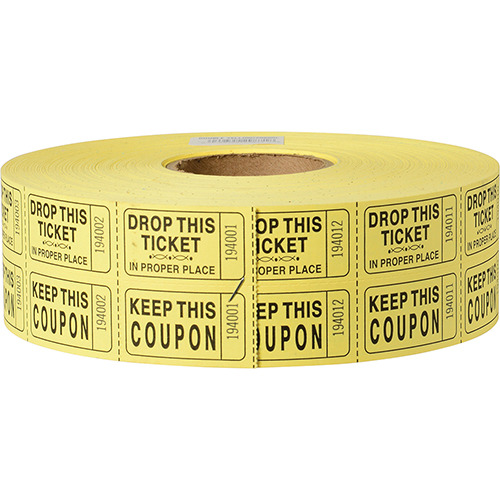 US Toy  Double Ticket Roll, Yellow